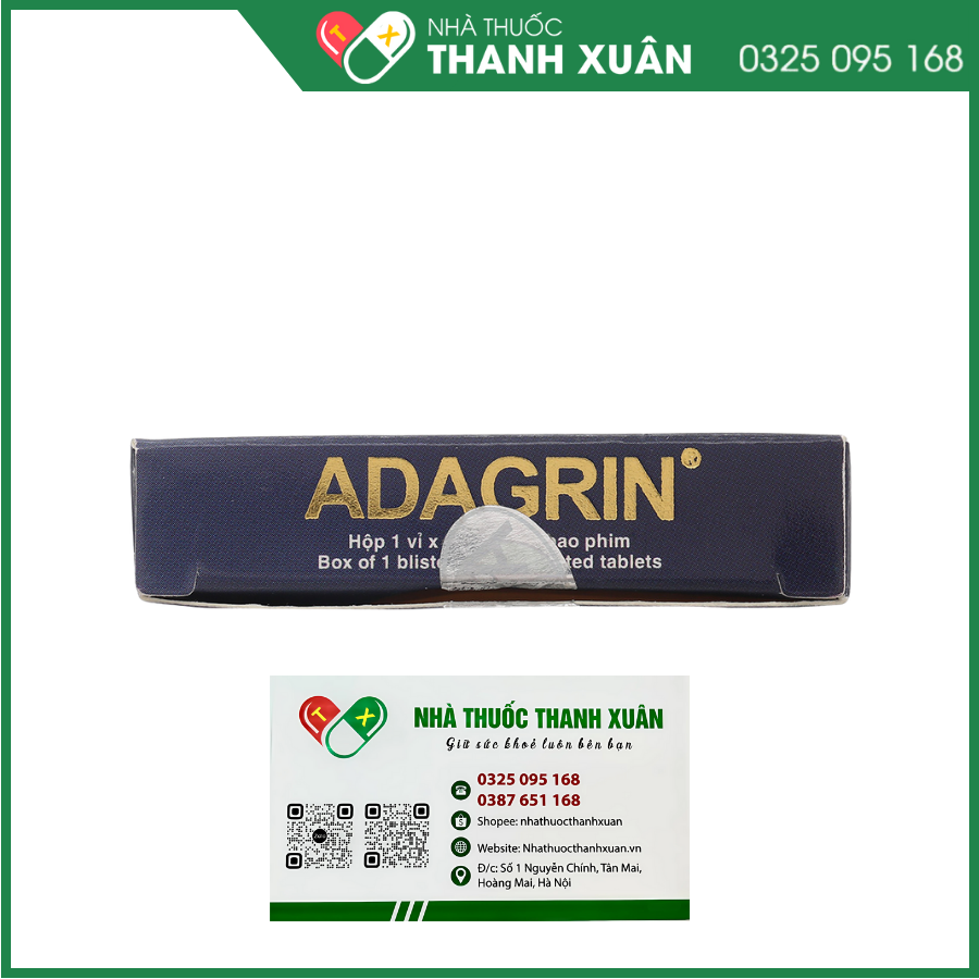 Adagrin 100mg trị rối loạn cương dương